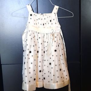 A black and white dress